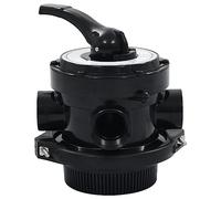 LoogCape Multi-Way Valve for Sand Filter ABS 1.5 Inch with Pressure Gauge and O-Ring for Pool Filter, 4-Way Function for Filter, Backwash, Winter, Rinse, Suitable for Garden, Bathroom and Heating