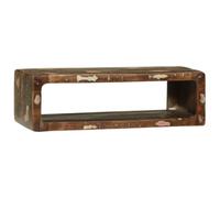 LoogCape Multicoloured TV Cabinet 80 x 30 x 25 cm Solid Wood Reclaimed Wood with Storage Space Cable Management and Shelf for Living Room Home Cinema Gaming