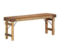 LoogCape Natural Bench 110 x 35 x 46 cm, Recycled Wood with Rustic Finish, Robust Bench for Living Room, Hallway or Dining Room, Space Saving, Durable, Easy Assembly, Natural Look
