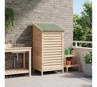 LoogCape Natural Garden Shed 59 x 56 x 113.5 cm Solid Spruce Weatherproof Garden Shed with Storage Space for Tools, Bike, Lawn Mower, Firewood, Lockable Door for Outdoor Use