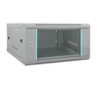 LoogCape Network Cabinet with Storage Grey 60 x 60 x 35 cm Steel for Home Network, Office, Server Room, Robust Data Storage System with Security Lock and Elegant Industrial Design