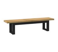 LoogCape Noain Dining Room Bench Made of Solid Pine Wood 180 x 40 x 45 cm with U-shaped Legs Rustic Country House Style Seat for Kitchen Hallway and Dining Room Space Saving Comfortable and Durable