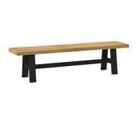 LoogCape Noain Dining Room Bench Made of Solid Pine Wood with A-shaped Legs, 180 x 40 x 45 cm, Rustic Country House Style Seating for Kitchen, Hallway, Dining Room with Storage Space and Comfortable