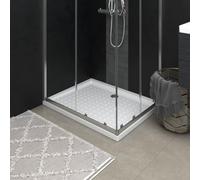 LoogCape Non-Slip Shower Tray White 90 x 70 x 4 cm ABS Floor-Level Barrier-Free Non-Slip Durable with Low Threshold for Shower, Bathroom, Walk-in, Niche, Accessories
