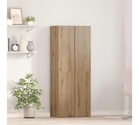 LoogCape Office Cabinet Artisan Oak 60 x 32 x 152.5 cm Wood Material with Lockable Door and Drawers for Efficient Storage in the Office and Home Office