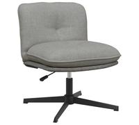 LoogCape Office Chair Swivel Light Grey Fabric with Height Adjustment and Wheels for Ergonomic Work in the Office, Dining Room, Living Room, Kitchen, Comfortable, Modern, Space-Saving