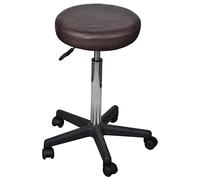 LoogCape Office Stool Brown with Height-Adjustable Seat, Ergonomic Padding, Breathable Mesh, Modern Design Aesthetic, Ideal for Home Office, Study, Comfortable Swivel Stool