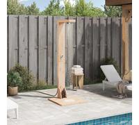 LoogCape Outdoor Shower 210 cm Solid Pine and Stainless Steel Weatherproof Height Adjustable Rotating Shower Head Suitable for Garden, Pool, Hot Tub, Spa, Jacuzzi, Paddling Pool, Above Ground Pool
