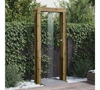 LoogCape Outdoor Shower 226 cm Made of Stainless Steel and Impregnated Pine Wood for Garden, Pool, Hot Tub, Spa, Jacuzzi, Paddling Pool, Above Ground Pool, Weatherproof, Height Adjustable, Swivel Head