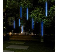 LoogCape Pack of 8 LED Meteor Lights 50 cm with 288 Energy Saving SMD LEDs for Indoor and Outdoor Use, Waterproof Decoration for Garden, Balcony, Patio, Party, Christmas, Weddings