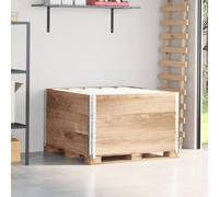 LoogCape Pallet Attachment Frame, Pack of 3, 100 x 100 cm, Made of Solid Pine Wood, Stackable, Foldable for Transport, Storage and Logistics in Industry and Freight Forwarding