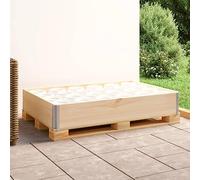 LoogCape Pallet top frame, 80 x 120 cm, made of solid pine wood, stackable and foldable, ideal for storage, transport, industry, garden, logistics and shipping in Germany