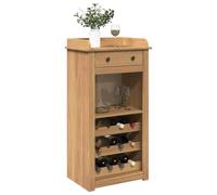 LoogCape Panama Wine Cabinet 57 x 40 x 111.5 cm Solid Pine Wood with Storage Space for 9 Bottles of Wine, Rustic Wooden Chest of Drawers for Kitchen, Dining Room, Basement, Bar, Wine Rack, Drinks and