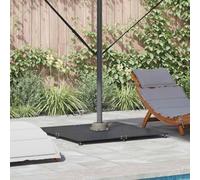 LoogCape Parasol Stand Dark Grey 100 x 100 cm Steel with Adjustable Feet for Stable Support Outdoors, Suitable for Garden, Balcony, Patio, Beach, Camping, Outdoor
