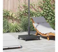 LoogCape Parasol Stand Dark Grey 45 x 45 x 31.5 cm with Sturdy Steel Base, Weather-Resistant, Rollable, for Garden, Patio, Balcony, Beach, Camping, Robust and Easy to Fill