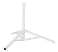 LoogCape Parasol Stand White Steel for 25-32 mm Poles Weatherproof Stable Foldable Lightweight Portable Robust for Garden Balcony Patio Beach Outdoor Camping