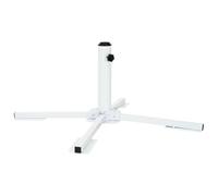 LoogCape Parasol Stand White Steel with Powder Coating for Garden, Patio, Balcony and Camping, Sturdy Ground Sleeve, Foldable and Water-filled, Rust-Resistant Base for Outdoor and Beach