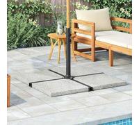 LoogCape Parasol Weight Plate Granite 25 kg Square Grey for Balcony Patio Garden Beach Windproof Stable Suitable for Parasol Stand Holder Base Plate