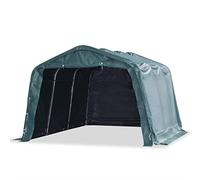 LoogCape Pasture Tent PVC 550 g/m² 3.3 x 4.8 m Dark Green Robust Animal Tent for Horses, Cattle, Sheep, Goats and Farm Animals on Pasture, Paddle, Stable, Protection, Care, Hygiene, Durable Equipment