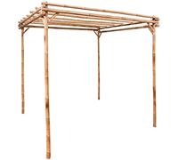 LoogCape Pergola Bamboo 170 x 170 x 220 cm Garden Trellis Privacy Screen Climbing Plants Arbor Balcony Patio Weather-Resistant