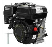 LoogCape Petrol Engine 6.5HP 4.8KW Black Air Cooled with Pull Starter, Ideal for Generators, Generators, Emergency Generators, Portable Quiet for Camping, Garden, Construction Site, Home, RV