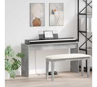 LoogCape Piano Stand Concrete Grey 120 x 32 x 64 cm Wood Material Height Adjustable Foldable Portable Stable for Music Studio Stage Concert Space Saving Accessories