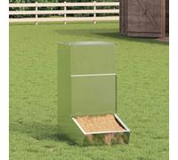 LoogCape Pig Feeder Silver 55 x 38 x 76 cm Galvanised Steel Weatherproof Durable with 20 kg Capacity for Indoor and Outdoor Use