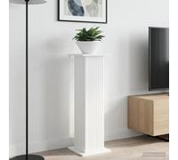 LoogCape Plant Stands Set of 2 High Gloss White 30.5 x 30 x 100.5 cm Sturdy Wood Material Moisture Resistant for Indoor Modern Decoration