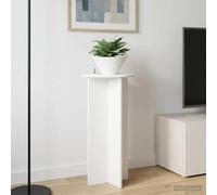LoogCape Plant Stands Set of 2 High Gloss White 40 x 40 x 80 cm for Indoor Space-Saving Sturdy Wood Material Decorative Tiers Ideal for Pot and Planter Presentations Modern Design