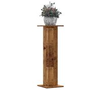 LoogCape Plant Stands Set of 2 Made of Reclaimed Wood Look, 30 x 30 x 95 cm, Wood Material with Sturdy Surface for Balcony, Garden, Patio, Indoor, Outdoor Decoration