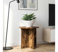 LoogCape Plant Stands Set of 2 Smoked Oak 40 x 40 x 40 cm for Indoor Spaces, Space-Saving Design, Sturdy Wood Material Construction, Ideal for Plants, Flowers, Pots, Decoration, Living Room