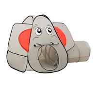 LoogCape Play Tent in Elephant Shape with 250 Balls, 174 x 86 x 101 cm, Foldable for Indoor and Outdoor Use, Includes Play Tunnel, Colourful Ball Pit, Child-Friendly, Robust Polyester, Ideal for
