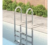 LoogCape Pool Ladder 54 x 38 x 158 cm 304 Stainless Steel with Non-Slip Rungs for Built-in and Above Ground Pools, Safe Entry, Foldable, Robust and Corrosion Resistant for Garden, Spa and Jacuzzi