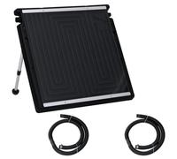 LoogCape Pool Solar Panel 75 x 75 cm Black PE and Aluminium for Above Ground Pools, Energy-Efficient Solar Heating with Adjustable Support Feet, Suitable for Swimming Pool, Hot Tub, Spa