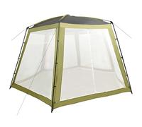 LoogCape Pool Tent Fabric 500 x 433 x 250 cm Green UV-Resistant Sun Protection Tent for Swimming Pools and Seating Groups with Mesh Side Walls, Steel Frame, Includes Guy Ropes and Pegs