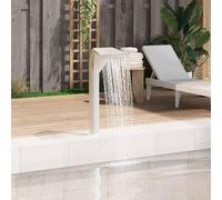 LoogCape Pool Waterfall Stainless Steel 50 x 30 x 90 cm Silver for Pond Garden Fountain Watercourse Decorative Fountain Cascade