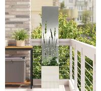 LoogCape Privacy Screen Galvanised Steel in Silver 32 x 150 cm Weatherproof Garden Decor for Privacy and Stylish Outdoor Design