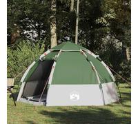 LoogCape Quick Assembly Instant Tent with Removable Rain Cover for 4 People 280 x 280 x 160 cm Green 185T Polyester PU Roof Outdoor Camping Festival Rain Protection