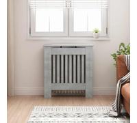 LoogCape Radiator Cover Concrete Grey 78 x 19 x 81.5 cm Made of Wood for Efficient Heat Distribution, Storage Space, Modern Look, Easy Assembly, Suitable for Indoor Use