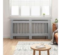 LoogCape Radiator Cover Grey Sonoma 172 x 19 x 81.5 cm Made of Robust MDF with Integrated Shelf, Vertical Design for Efficient Heat Distribution, Children and