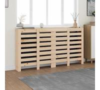 LoogCape Radiator Cover Made of Solid Pine Wood 210 x 21 x 85 cm with Slat Design, Decorative Cover, Storage Area, Suitable for Bathroom, Living Room, Smart Home, Accessories