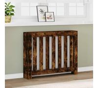 LoogCape Radiator Cover Smoked Oak 104 x 20 x 82 cm Wood Material Modern Slatted Design Durable Stable Moisture Resistant Stylish Practical Shelf