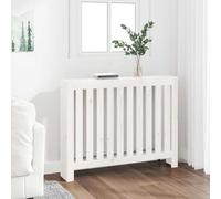 LoogCape Radiator Cover, White, 108.5 x 19 x 84 cm, Solid Pine Wood with Slat Design for Modern Interior Design, Includes Assembly Instructions (English language not guaranteed), Practical Storage