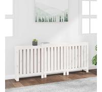 LoogCape Radiator Cover, White, 210 x 21 x 85 cm, Solid Pine Wood with Modern Slat Look, Decorative Cover, Practical Shelf, Suitable as Radiator Accessories