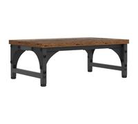 LoogCape Reclaimed Wood Monitor Holder 37 x 23 x 14 cm Height Adjustable Ergonomic Table Stand for Laptop PC Notebook, Space-Saving, Drawer, Cable Management, Ideal for Home Office and Gaming