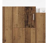 LoogCape Reclaimed Wood Wall Cabinet 40 x 42.5 x 40 cm with Reversible Door for Flexible Mounting, Modern Storage Space for Living Room, Dining Room, Hallway, Kitchen, Office, Durable Wood Material