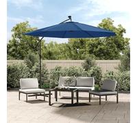 LoogCape Replacement Cover for Cantilever Parasol, 300 cm, Azure Blue, Weatherproof Sun Protection, UV-Resistant Polyester, for Balcony, Patio, Garden, Easy Repair, Durable Umbrella Canopy for Garden