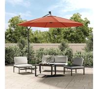LoogCape Replacement Cover for Cantilever Parasol, 300 cm, Terracotta, Weatherproof Sun Protection, UV-Resistant Polyester for Balcony, Patio, Garden, Protection from Sun and Rain