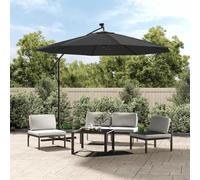 LoogCape Replacement Cover for Cantilever Parasol, 350 cm, Anthracite, Weatherproof, Water-Repellent, UV-Resistant, Durable, Sun Protection, Suitable for Balcony, Patio, Garden