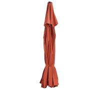 LoogCape Replacement Cover for Parasol, 500 cm, Terracotta Red, Waterproof, UV-Resistant, Weatherproof Fabric for Balcony, Patio, Garden, Cantilever Parasol, Market Umbrella
